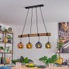 Ripoll Pendelleuchte Glas 15 cm Naturfarben, Schwarz, 4-flammig