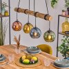 Koyoto Pendelleuchte Glas 15 cm Naturfarben, Schwarz, 4-flammig