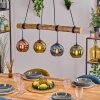 Koyoto Pendelleuchte Glas 15 cm Naturfarben, Schwarz, 4-flammig
