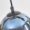 Koyoto Pendelleuchte Glas 15 cm Naturfarben, Schwarz, 4-flammig