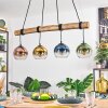 Koyoto Pendelleuchte Glas 15 cm Naturfarben, Schwarz, 4-flammig
