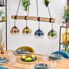 Koyoto Pendelleuchte Glas 15 cm Naturfarben, Schwarz, 4-flammig