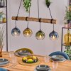 Koyoto Pendelleuchte Glas 15 cm Naturfarben, Schwarz, 4-flammig