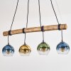 Koyoto Pendelleuchte Glas 15 cm Naturfarben, Schwarz, 4-flammig