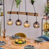 Koyoto Pendelleuchte Glas 15 cm Naturfarben, Schwarz, 4-flammig
