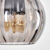 Koyoto Pendelleuchte Glas 15 cm Naturfarben, Schwarz, 4-flammig