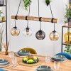 Koyoto Pendelleuchte Glas 15 cm Naturfarben, Schwarz, 4-flammig