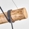 Ripoll Pendelleuchte Glas 15 cm Naturfarben, Schwarz, 5-flammig
