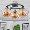 Koyoto Deckenleuchte Glas 15 cm Bernsteinfarben, 3-flammig