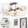 Ripoll Deckenleuchte Glas 15 cm Bernsteinfarben, 6-flammig