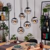 Gastor Hängeleuchte Glas 20 cm Schwarz, 6-flammig