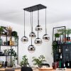 Gastor Hängeleuchte Glas 20 cm Schwarz, 6-flammig