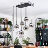 Gastor Hängeleuchte Glas 20 cm Schwarz, 6-flammig