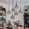Gastor Hängeleuchte Glas 20 cm Schwarz, 6-flammig