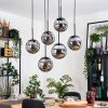 Gastor Hängeleuchte Glas 20 cm Schwarz, 6-flammig
