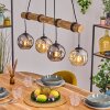 Ripoll Pendelleuchte Glas 15 cm Naturfarben, Schwarz, 4-flammig