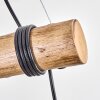 Ripoll Pendelleuchte Glas 15 cm Naturfarben, Schwarz, 4-flammig