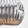 Ripoll Pendelleuchte Glas 15 cm Naturfarben, Schwarz, 4-flammig