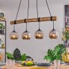 Ripoll Pendelleuchte Glas 15 cm Naturfarben, Schwarz, 4-flammig