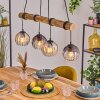 Koyoto Pendelleuchte Glas 15 cm Naturfarben, Schwarz, 4-flammig