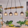 Koyoto Pendelleuchte Glas 15 cm Naturfarben, Schwarz, 4-flammig