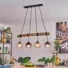 Koyoto Pendelleuchte Glas 15 cm Naturfarben, Schwarz, 4-flammig