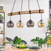 Koyoto Pendelleuchte Glas 15 cm Naturfarben, Schwarz, 4-flammig