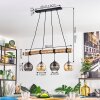 Koyoto Pendelleuchte Glas 15 cm Naturfarben, Schwarz, 4-flammig