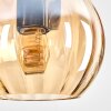 Koyoto Pendelleuchte Glas 15 cm Naturfarben, Schwarz, 4-flammig
