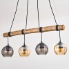 Koyoto Pendelleuchte Glas 15 cm Naturfarben, Schwarz, 4-flammig