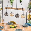 Koyoto Pendelleuchte Glas 15 cm Naturfarben, Schwarz, 4-flammig