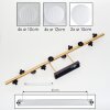 Chehalis Deckenleuchte Glas 10 cm, 12 cm, 15 cm Gold, Schwarz, 10-flammig