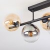 Gastor Deckenleuchte Glas 15 cm Bernsteinfarben, Klar, Rauchfarben, 5-flammig