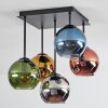 Koyoto Deckenleuchte Glas 15 cm Blau, Chrom, Gold, Grün, Kupferfarben, Rauchfarben, 5-flammig