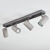 Javel Deckenleuchte Chrom, Grau, Schwarz, 4-flammig
