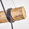 Ripoll Pendelleuchte Glas 15 cm Naturfarben, Schwarz, 3-flammig
