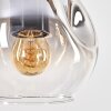 Ripoll Pendelleuchte Glas 15 cm Naturfarben, Schwarz, 3-flammig