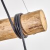 Ripoll Pendelleuchte Glas 15 cm Naturfarben, Schwarz, 3-flammig