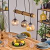 Ripoll Pendelleuchte Glas 15 cm Naturfarben, Schwarz, 3-flammig