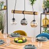 Ripoll Pendelleuchte Glas 15 cm Naturfarben, Schwarz, 3-flammig