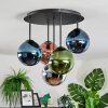 Gastor Deckenleuchte Glas 15 cm Blau, Chrom, Grün, Kupferfarben, Rauchfarben, 5-flammig