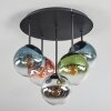 Gastor Deckenleuchte Glas 15 cm Blau, Chrom, Grün, Klar, Kupferfarben, Rauchfarben, 5-flammig