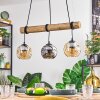 Ripoll Pendelleuchte Glas 15 cm Naturfarben, Schwarz, 3-flammig