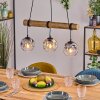 Ripoll Pendelleuchte Glas 15 cm Naturfarben, Schwarz, 3-flammig