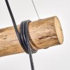 Koyoto Pendelleuchte Glas 15 cm Naturfarben, Schwarz, 3-flammig