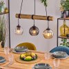Koyoto Pendelleuchte Glas 15 cm Naturfarben, Schwarz, 3-flammig