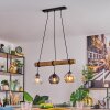 Koyoto Pendelleuchte Glas 15 cm Naturfarben, Schwarz, 3-flammig