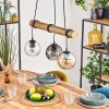 Koyoto Pendelleuchte Glas 15 cm Naturfarben, Schwarz, 3-flammig