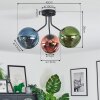 Koyoto Deckenleuchte Glas 15 cm Blau, Grün, Kupferfarben, 3-flammig
