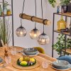 Koyoto Pendelleuchte Glas 15 cm Naturfarben, Schwarz, 3-flammig